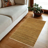 handmade Modern Gabbeh Beige Green Hand Knotted RECTANGLE 100% WOOL area rug 3  x 5